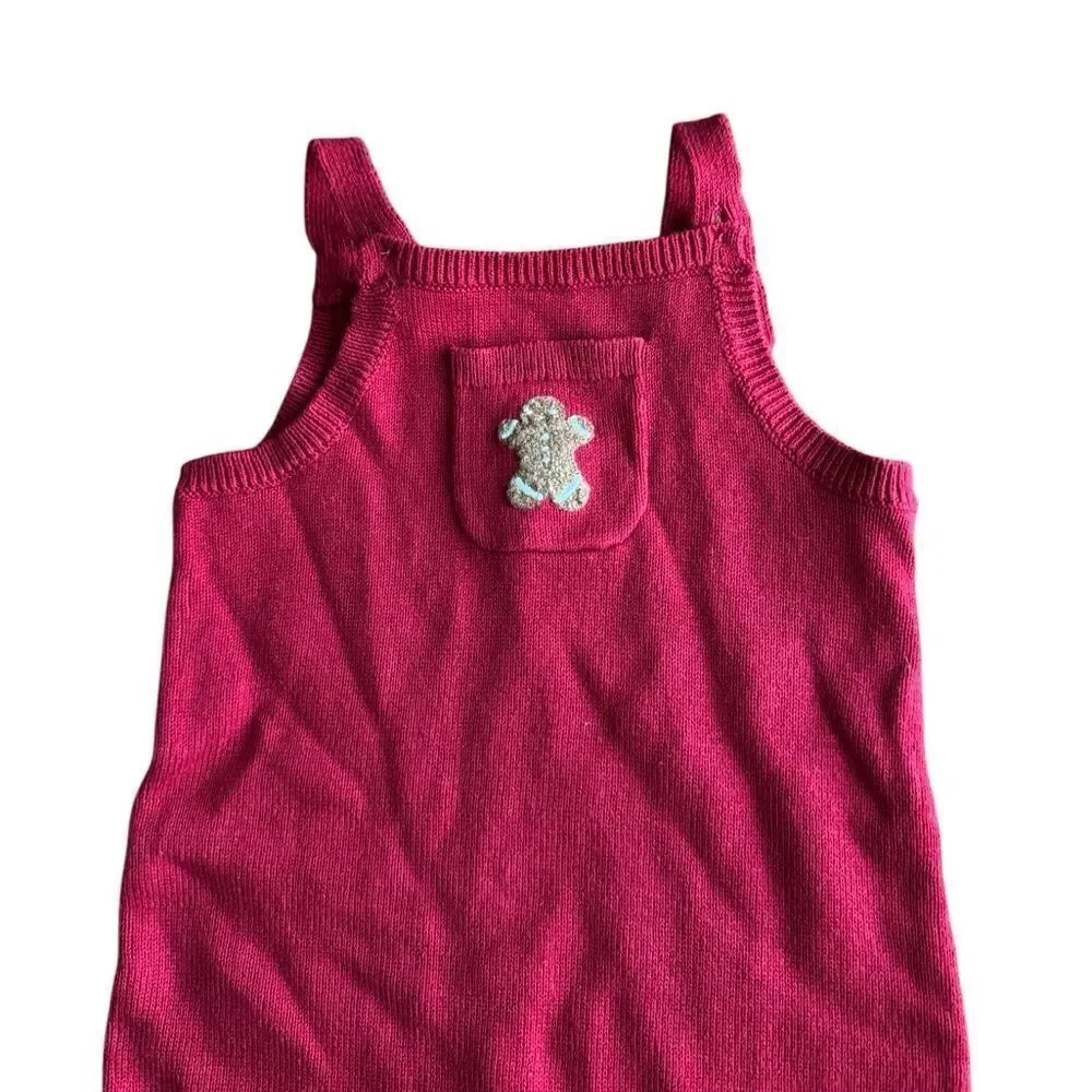 Carters Baby Boy Gingerbread Holiday Overalls in Red Size 12 Months